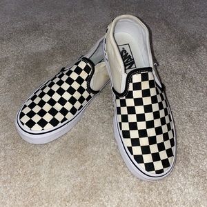 Checkered Slip On Vans